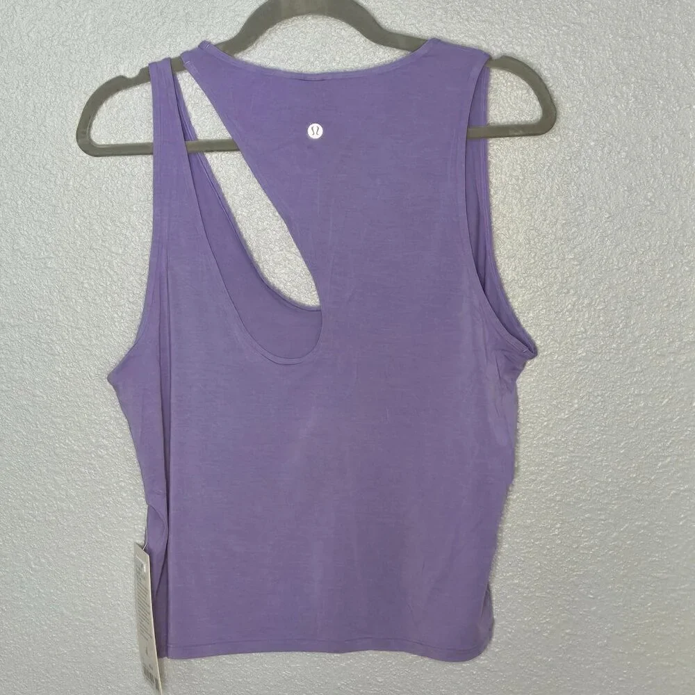 NWT Lululemon Shoulder Cut-out Yoga Tank - 12 Dark Lavender